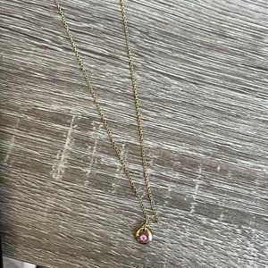 October birthstone Gold necklace
